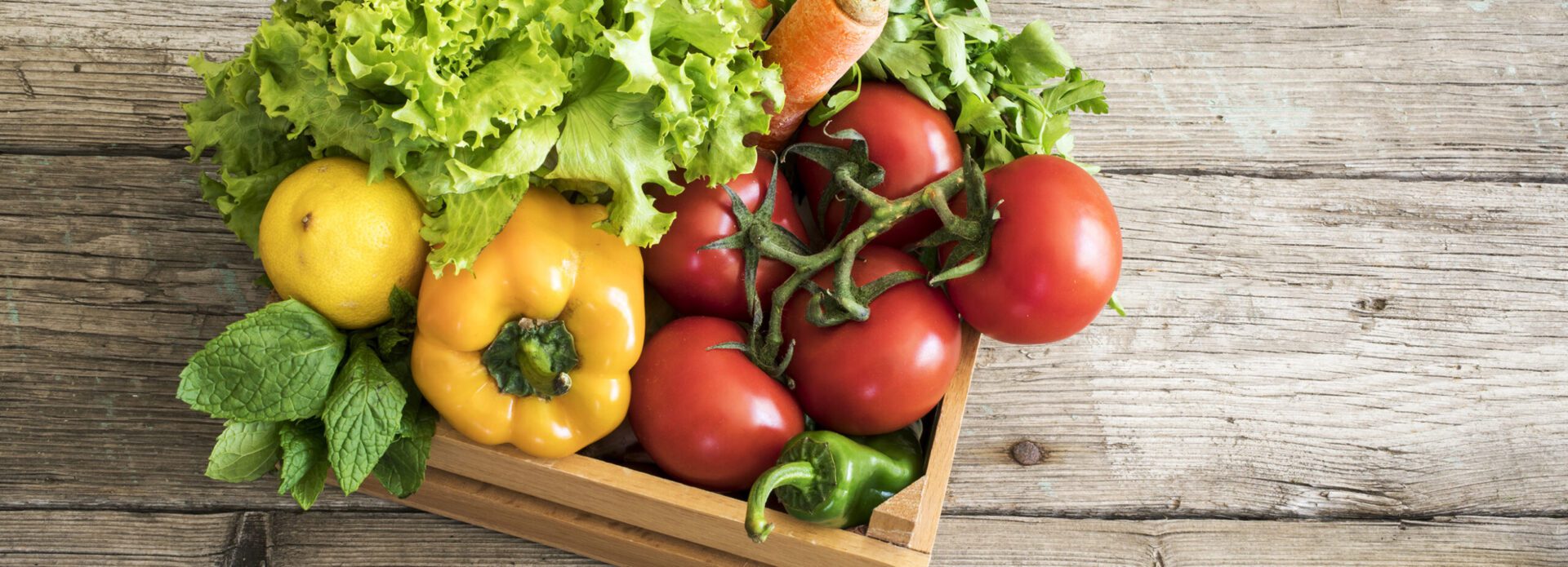 A basket of vegetables